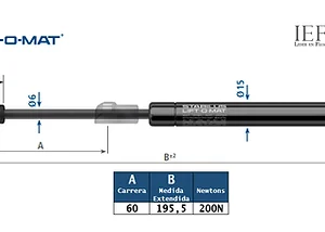 Amortiguador Stabilus 6491IW